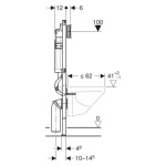 Pack inodoro Rimless suspendido y placa pulsadora Meridian Roca y cisterna Geberit Duofix 12cm