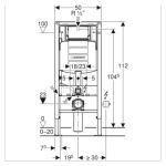 Pack inodoro Rimless suspendido y placa pulsadora Meridian Roca y cisterna Geberit Duofix 12cm