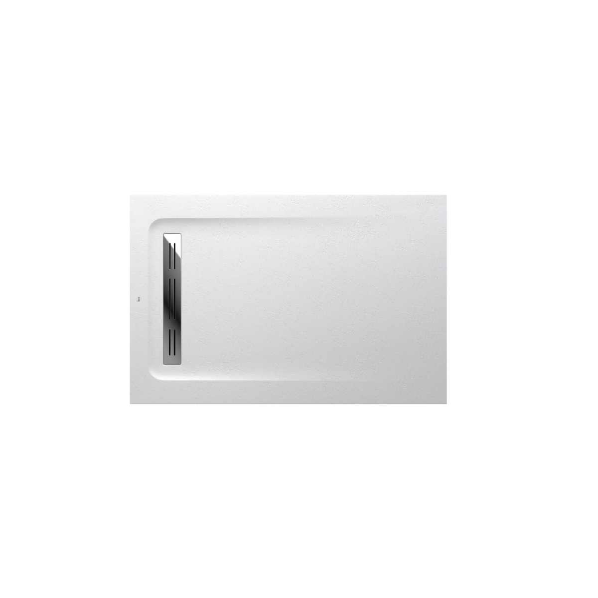 Plato de ducha rectangular extraplano Aquos Roca Con rejilla Acero Inoxidable BLANCO