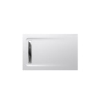 Plato de ducha rectangular extraplano Aquos Roca Con rejilla Acero Inoxidable BLANCO